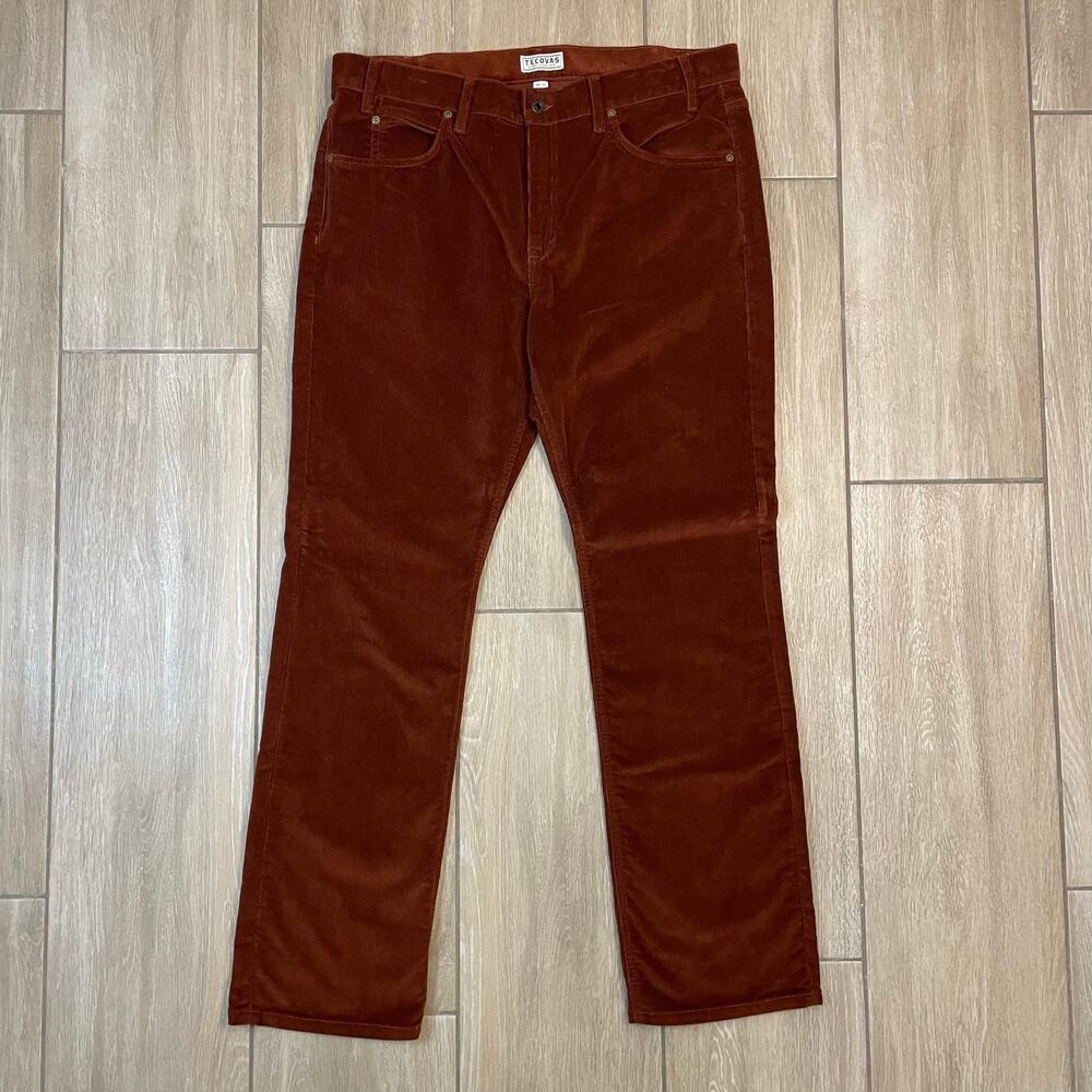 Tecovas Corduroy Pants Mens 38x32 Brown Straight Leg Western Ranch Cowboy